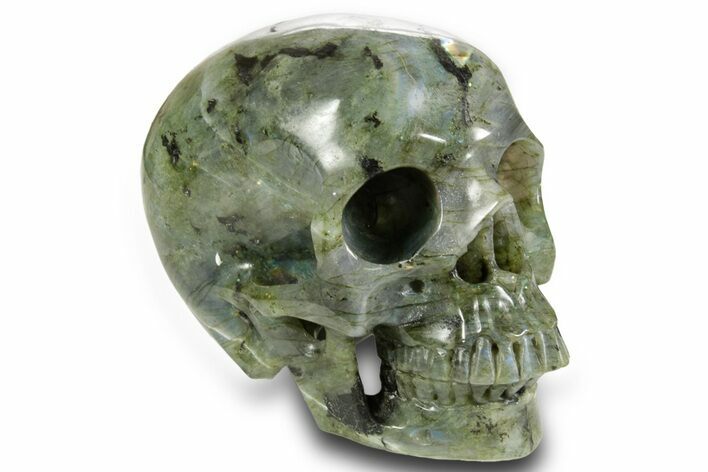 Realistic, Shimmering Labradorite Skull - Madagascar #378607